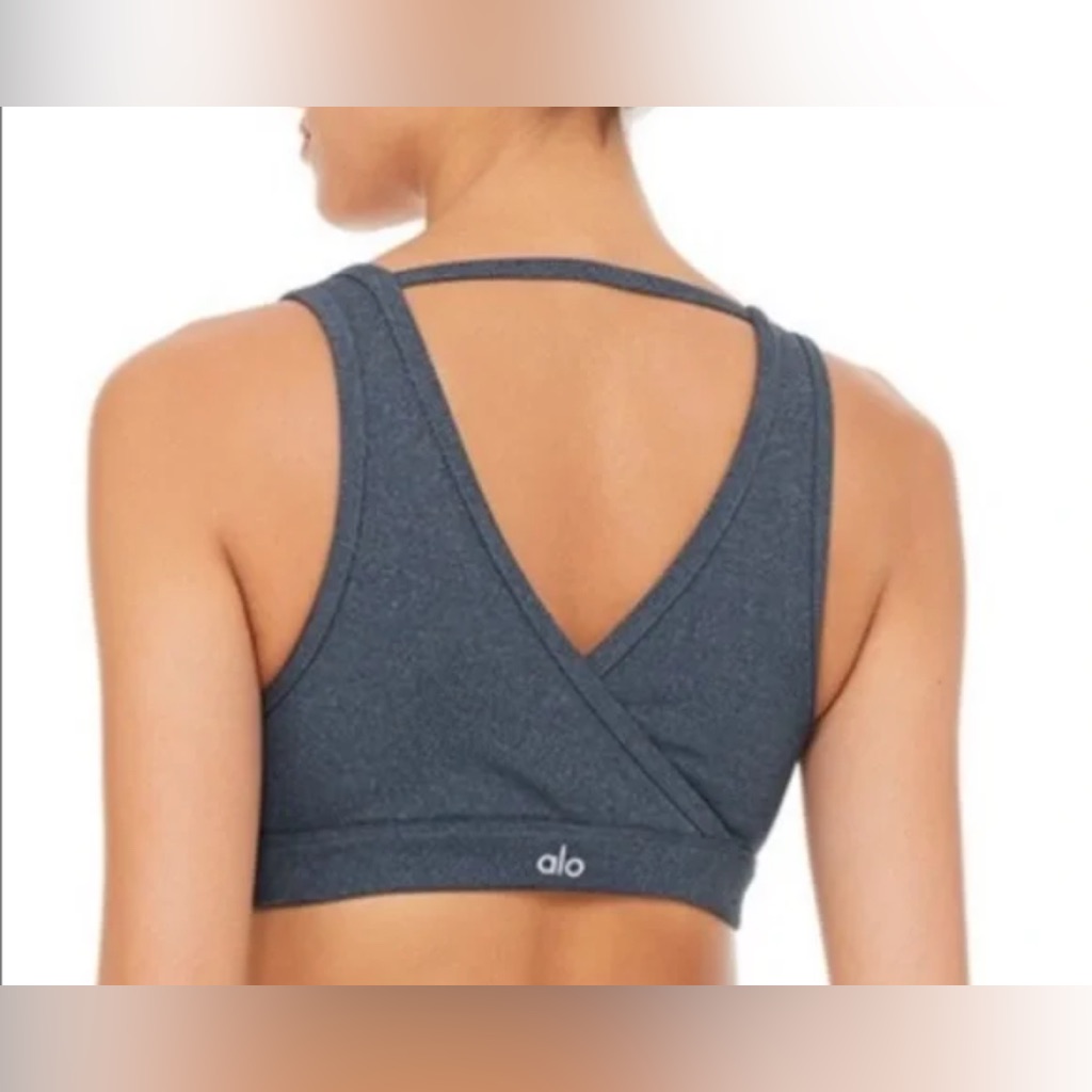 Alo Yoga Togetherness Sports Bra In Eclipse Heather Size Xs